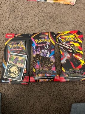 Pokemon TCG Pitch Black Booster Packs and Accessories - Black Purple Red